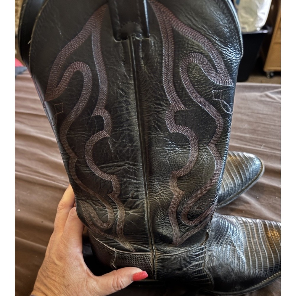 vintage Nocona boots Men's 8B Lizard Skin Zip Handmade Texas Cowboy 🤠 SB18